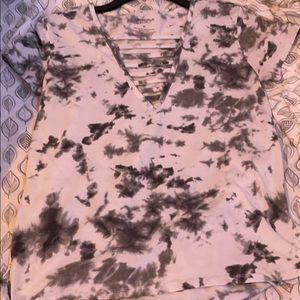 tie-dye black and white shirt